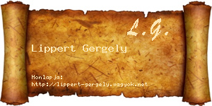 Lippert Gergely névjegykártya
